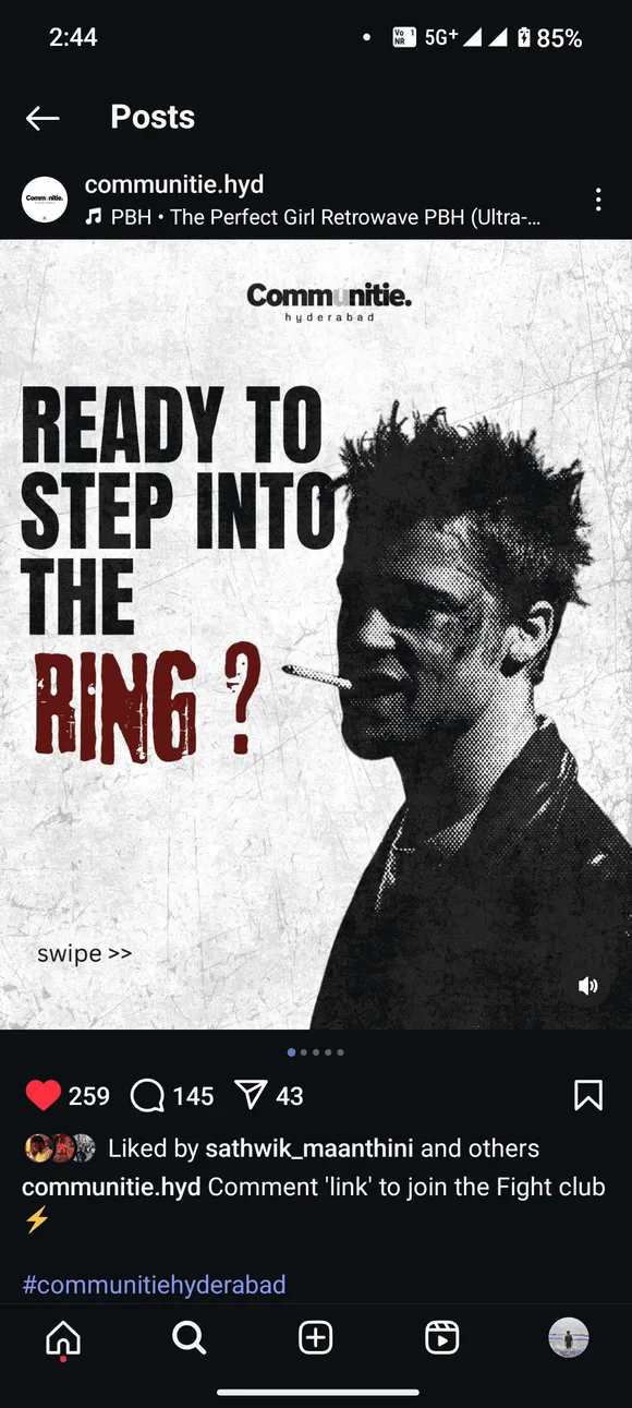 A Communitie Fight Club post