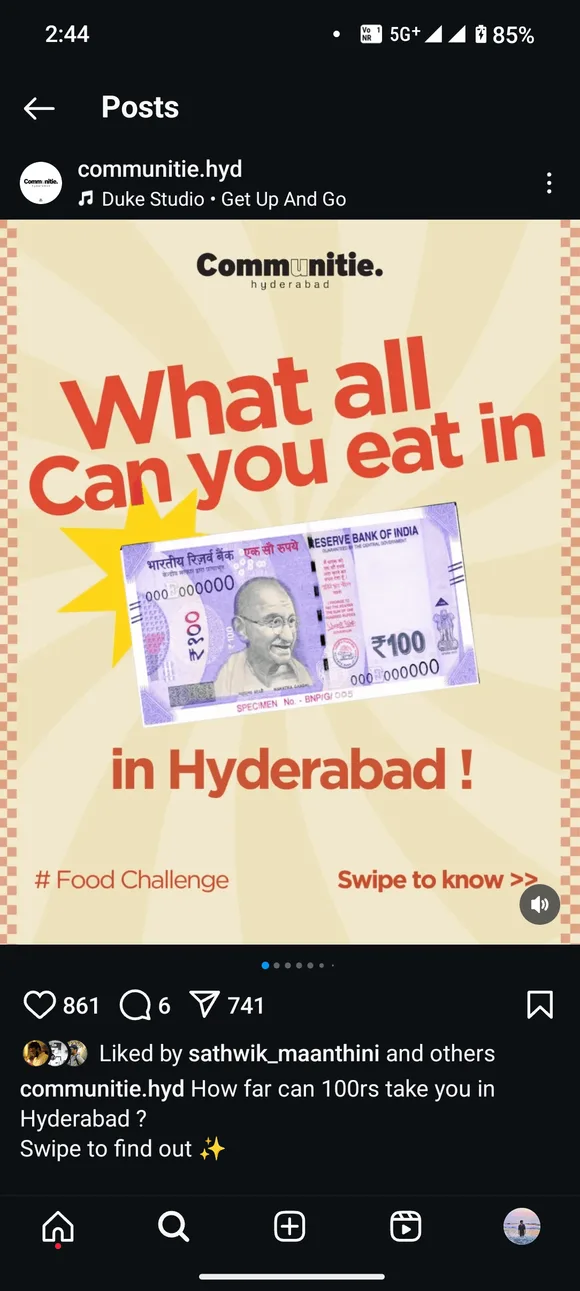 A Communitie food challenge in Hyderabad
