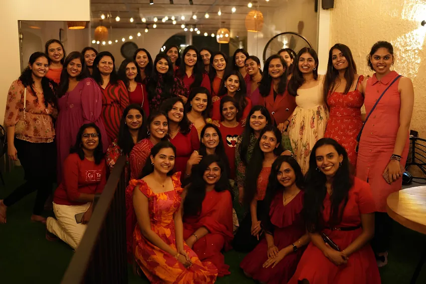 Women celebrating together at a Communitie gathering